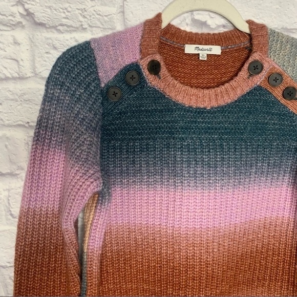 Madewell Space Dye Poconos Alpaca Wool Blend Chunky Knit Sweater - Picture 5 of 10